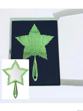Jeffree Star Cosmetics SEALED BOX Hemp Leaf Hand Mirror Green Chrome